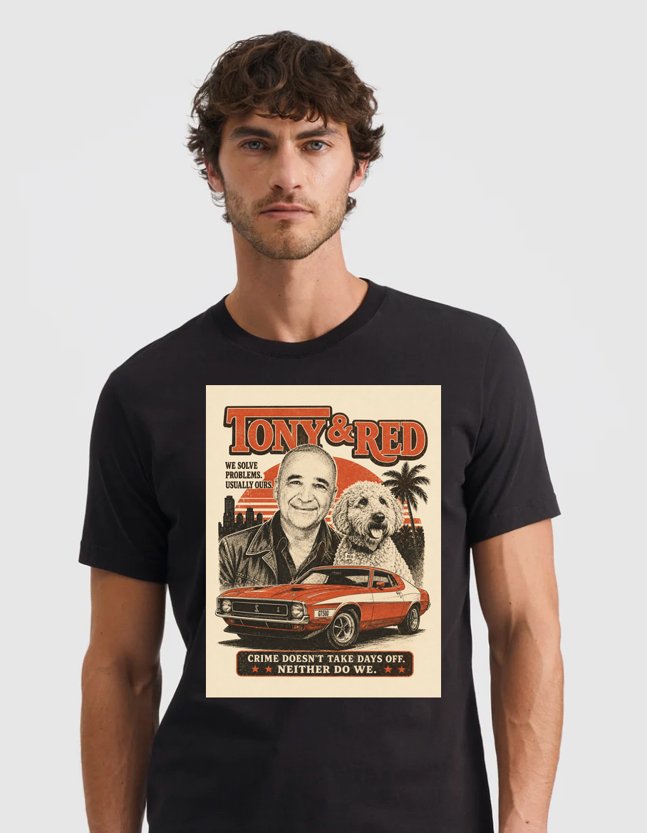 Tony & Red t-shirt mockup