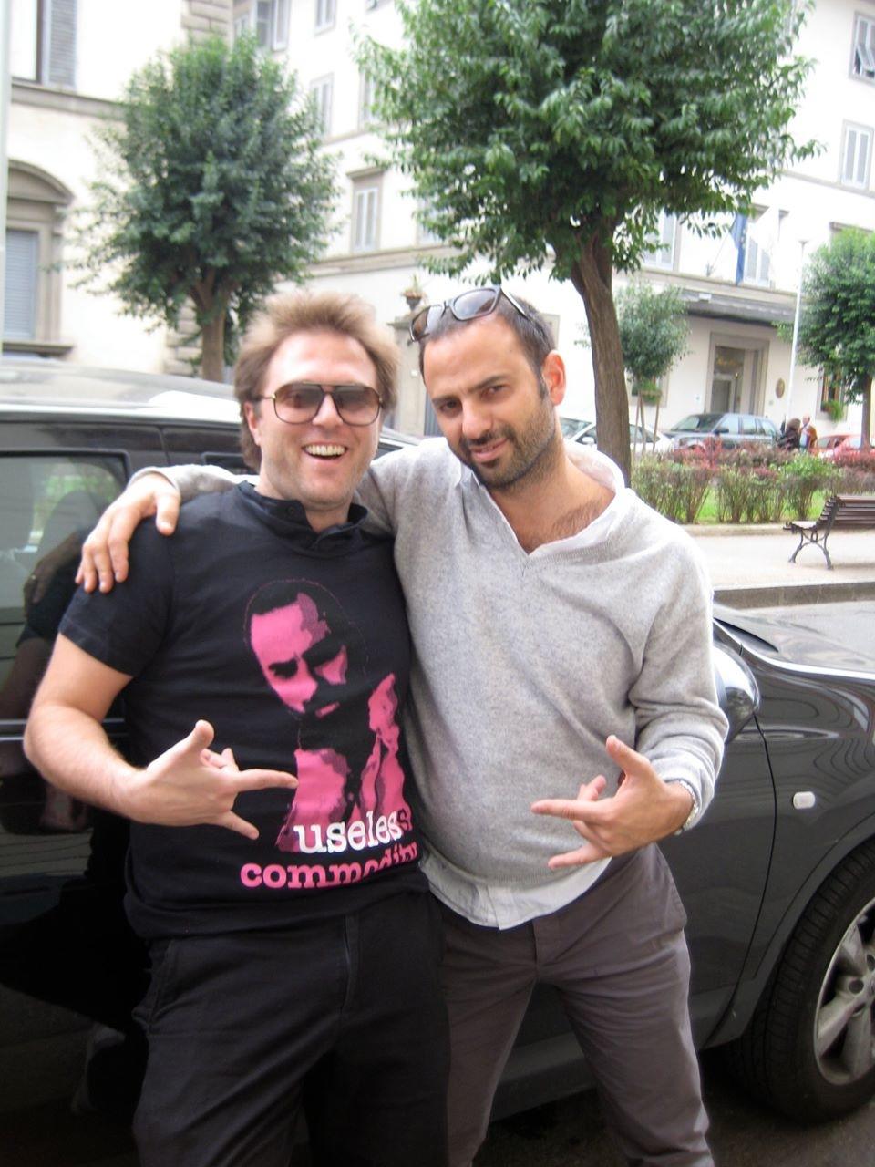 A friend wearing the original Useless Commodity t-shirt
